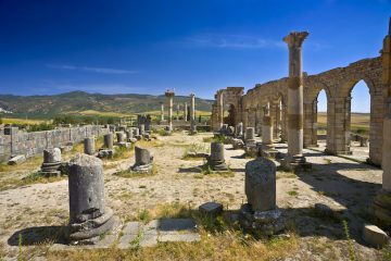 ruinas romanas de Volubilis en Marruecos